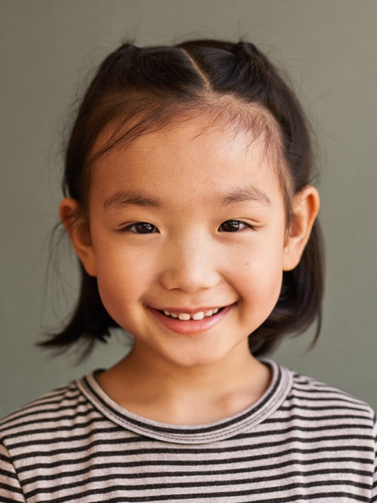A child smiling