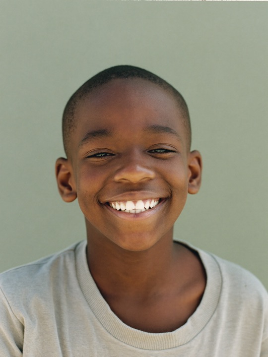 A child smiling