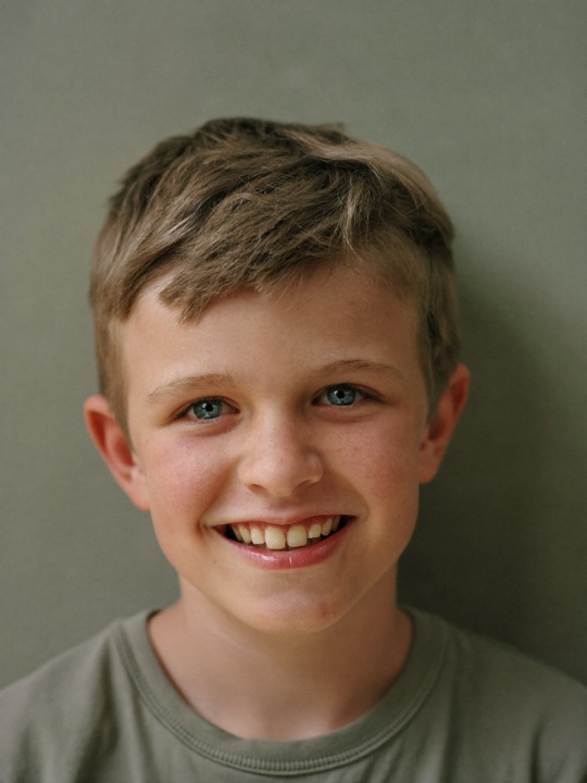 A child smiling